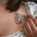 colourful heart symbol chest